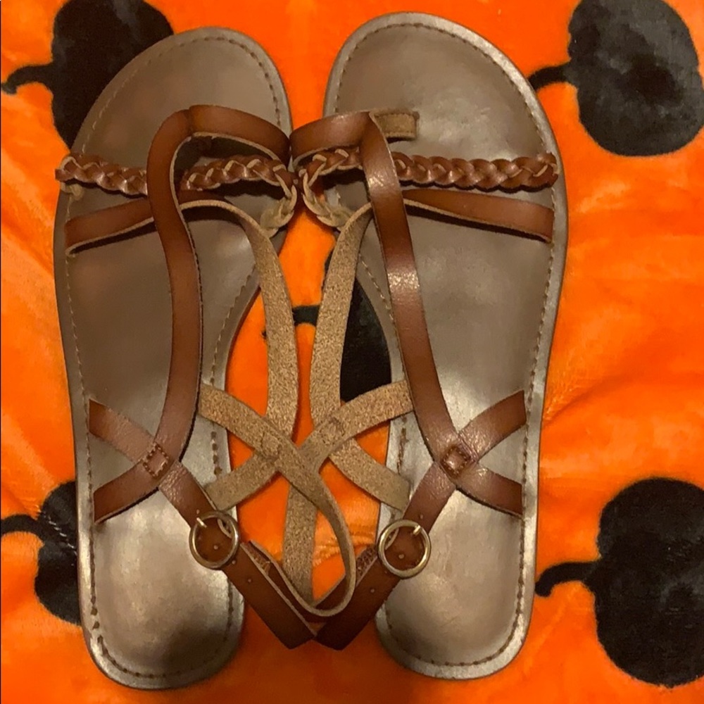 Brown strapy sandals